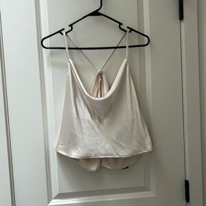 Lulus champagne open-back camisole